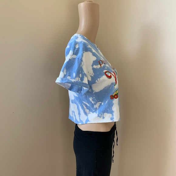 Custom Dyed Watermelon Fest Cropped Tee Small - Picture 6 of 12